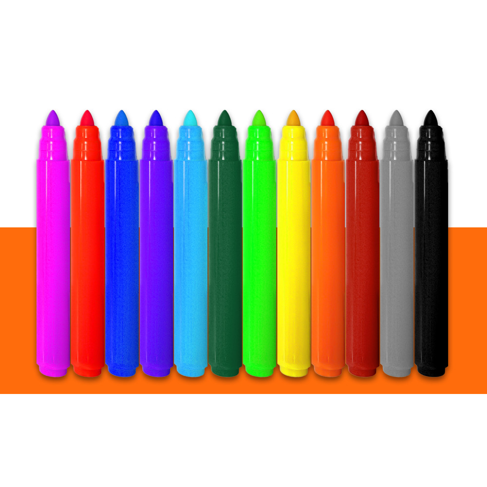 Bold Marker 12 Shades – Vibrant, Non-Toxic Markers for Creative Kids