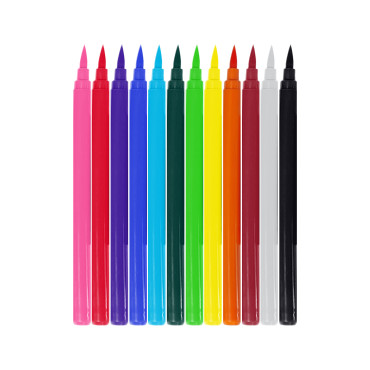 Brush Pens – 12 Vibrant and Non-Toxic shades for Creative Kids