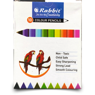 10 Half Size Color Pencil – Compact, Vibrant & Safe for Young Artists!