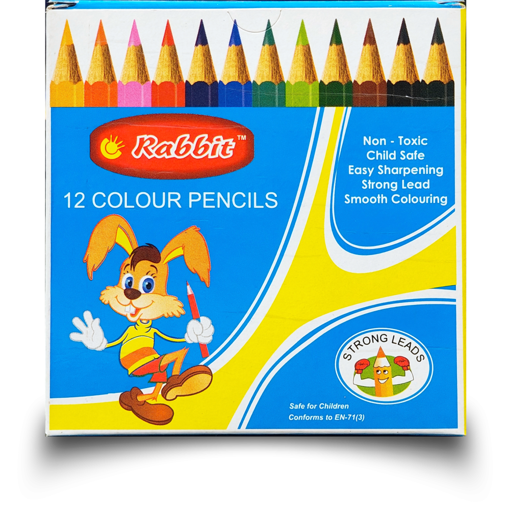 Half Size 12 Shades Color Pencil – Compact, Vibrant & Safe for Kids!