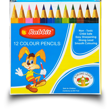 Half Size 12 Shades Color Pencil – Compact, Vibrant & Safe for Kids!