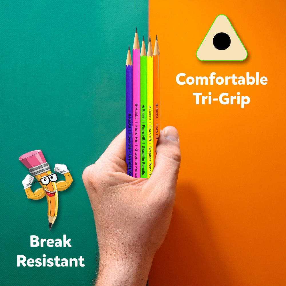 100 Fluoro Pencil Jar – Vibrant Neon Colors for Creative Kids! ✏️🎨